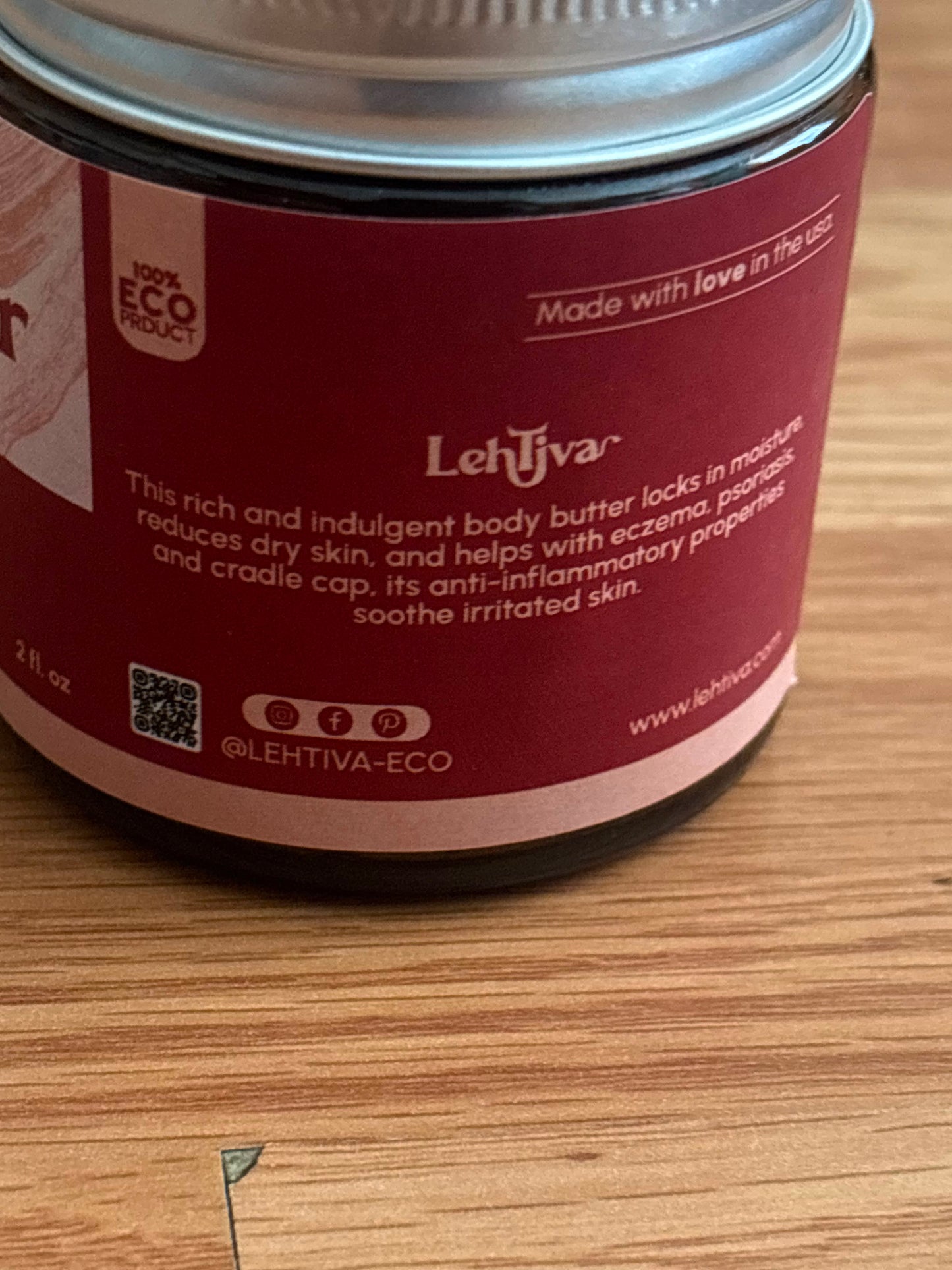 Lehtiva Organic Vanilla Body Butter