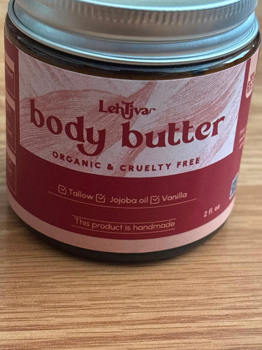 Lehtiva Organic Vanilla Body Butter - 4oz